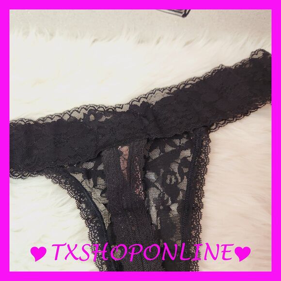 💗👙Victoria's Secret black lace thong pantie 👙💗NWT - Picture 5 of 7